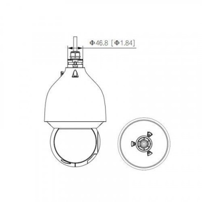 IP Speed Dome відеокамера 4 Мп Dahua DH-SD5A432XB-HNR (4.8-154 мм) з AI функціями для системи відеоспостереження
